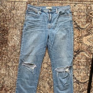 Madewell high rise slim crop boyfriend